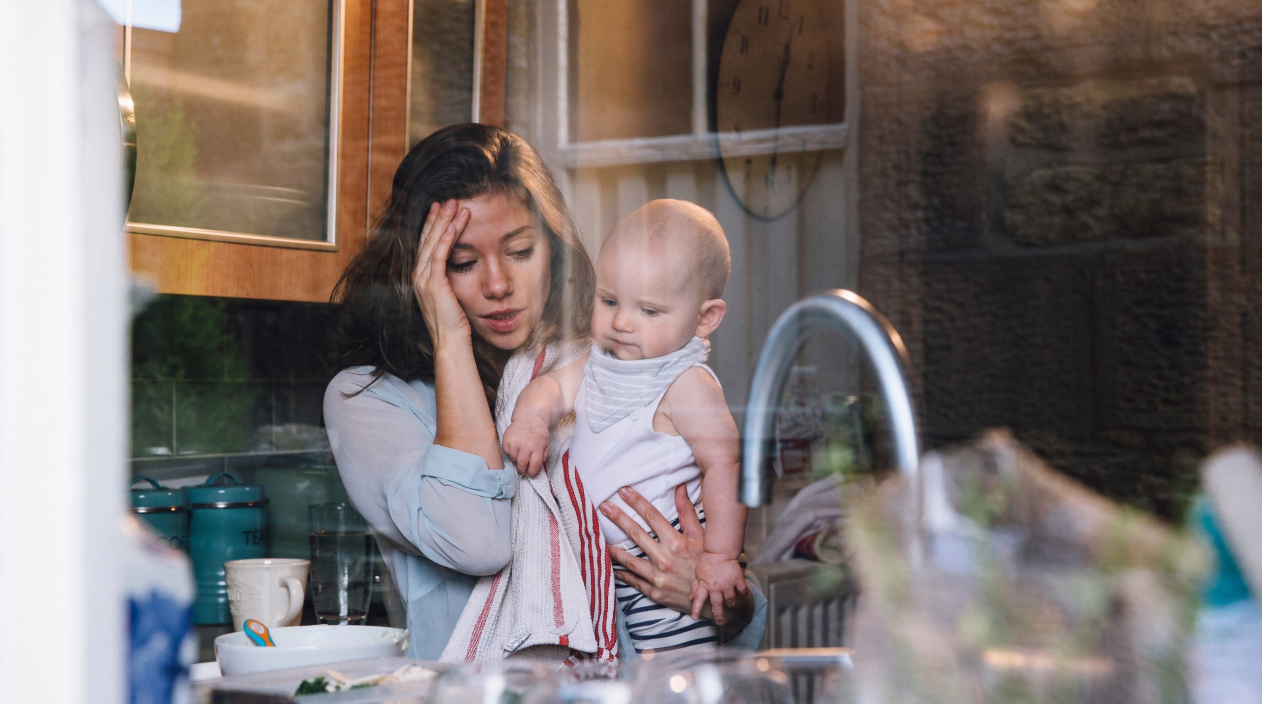 Maman solo épuisée